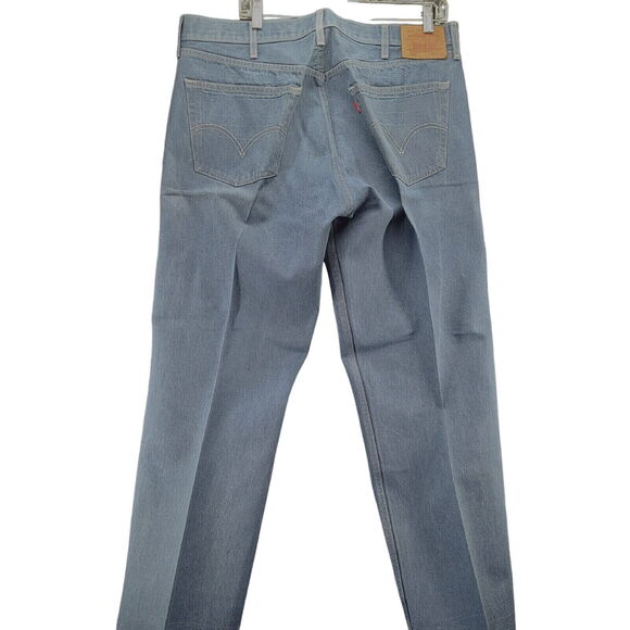 Levi 501 Mens Jeans Blue Size 40x32 100% Cotton Button Fly Closure Pockets - Picture 2 of 11
